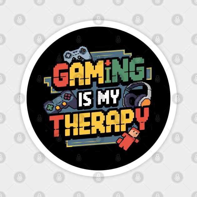 Gaming Is My Therapy Magnet by Otaku Vibes